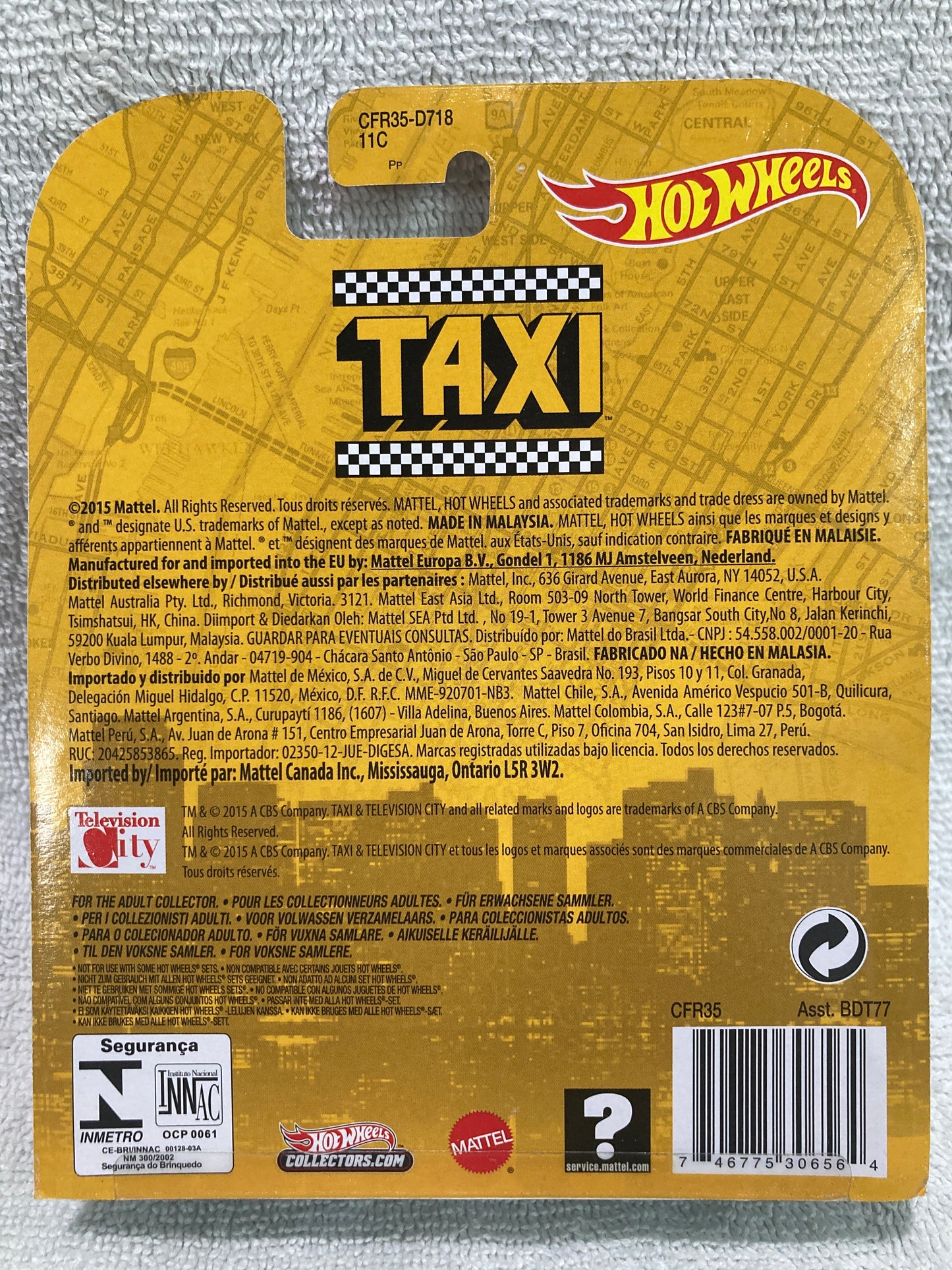 '74 Checker Taxi Cab | TAXI | Hot Wheels Retro Entertainment